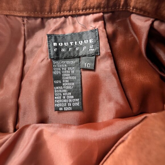 VTG Tan Brown Suede High Rise Long Length Shorts - Picture 7 of 7